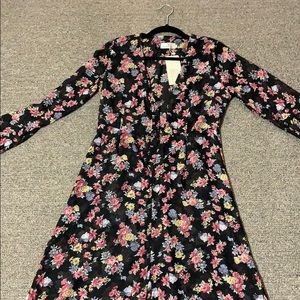 Long sleeve floral maxi dress